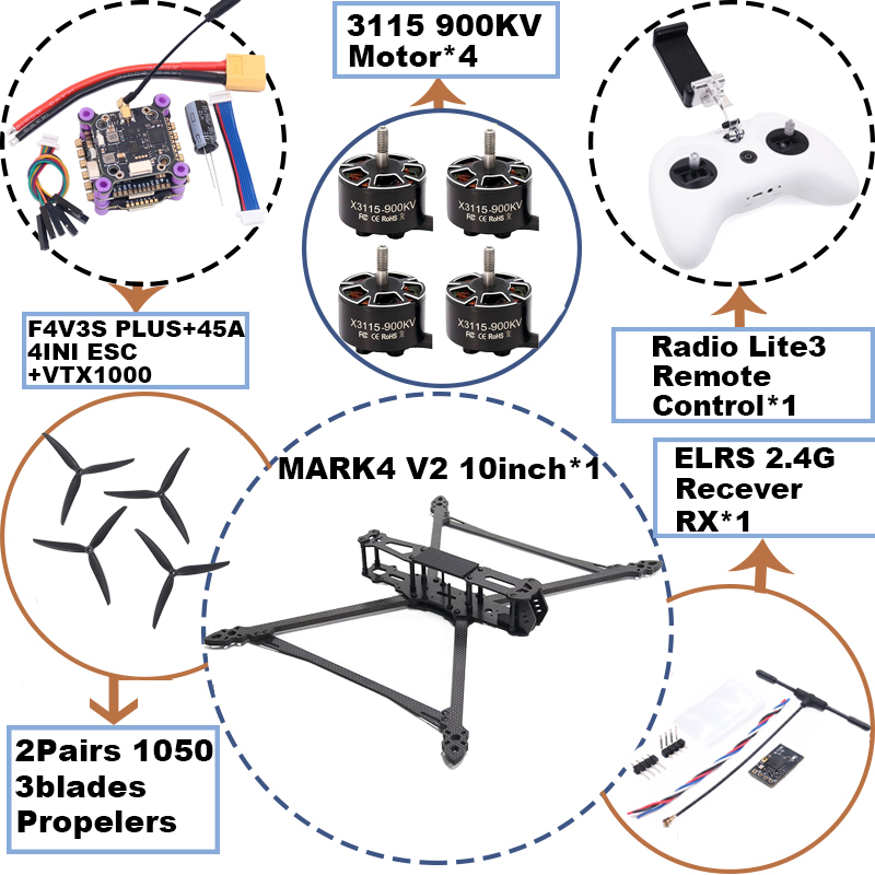MARK4 V2 10inch F4V3S/F4V3S PL - đánh giá và giá Drone Racing Flight Controller