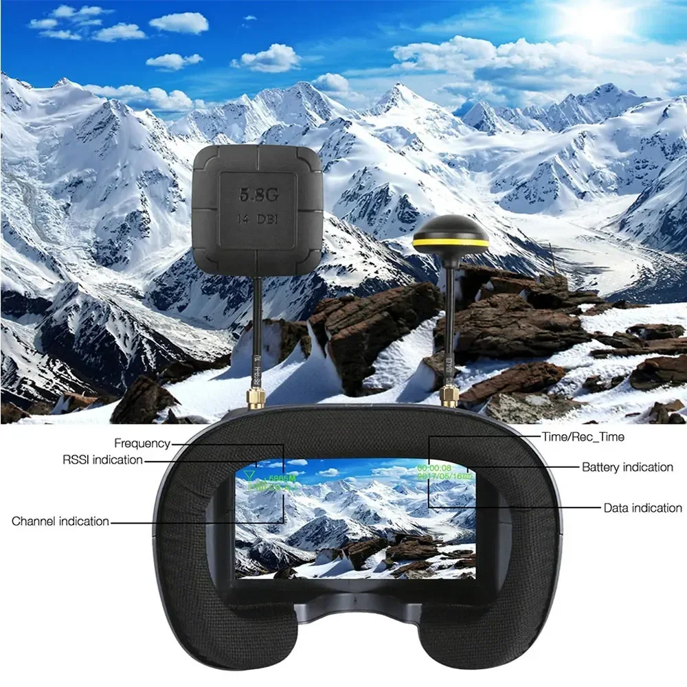 DP 5.8G FPV Goggles LS-008D 4. - đánh giá và giá Drone Racing Goggles