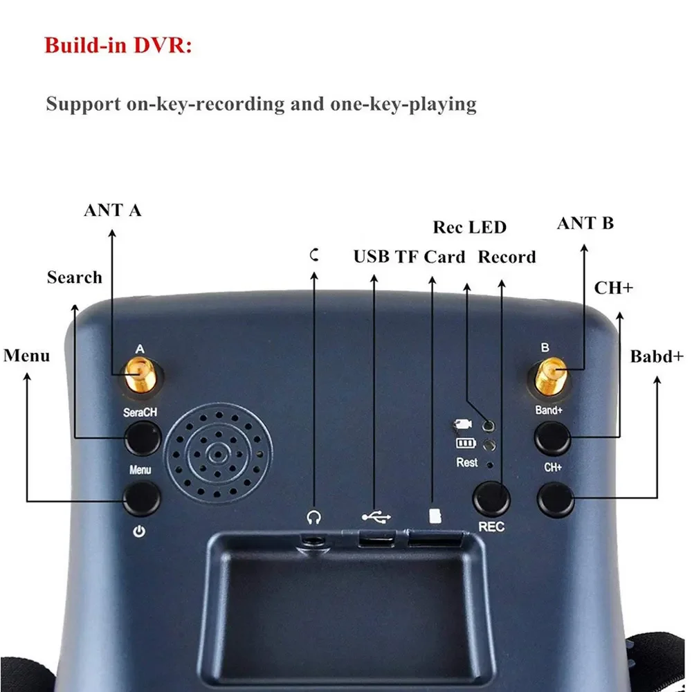 DP 5.8G FPV Goggles LS-008D 4. - đánh giá và giá Drone Racing Goggles
