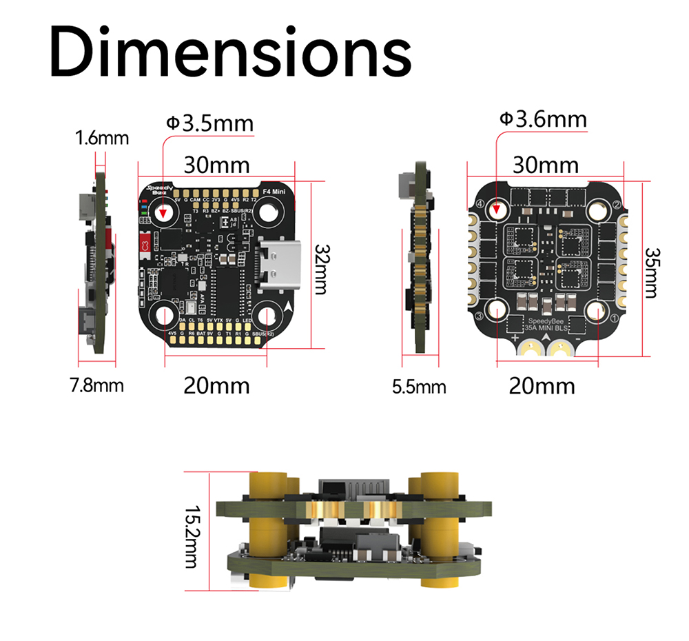 F405 MINI SpeedyBee F405 Mini  - đánh giá và giá Drone Racing Flight Controller